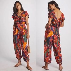 Farm Rio Ruffled Jumpsuit Size Medium